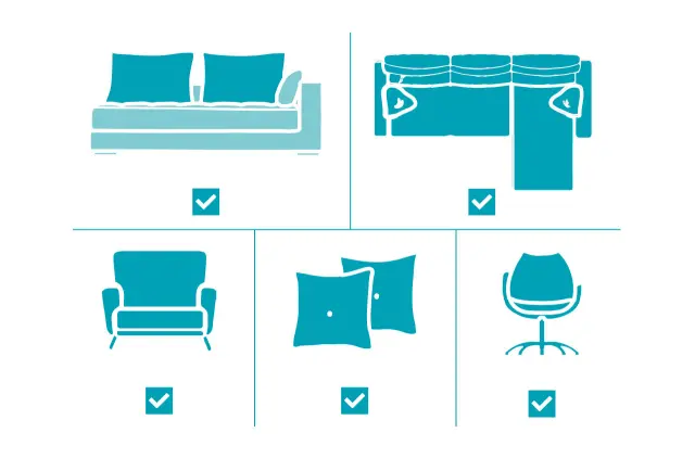 Usos telas lisas iconos