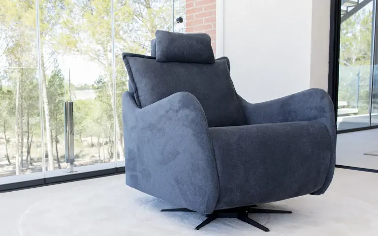 Tessuto Lyon di Fama in ciniglia blu scuro