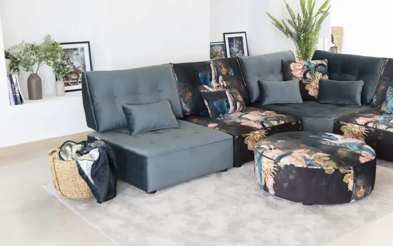 Velsatis terciopelo sofa Fama