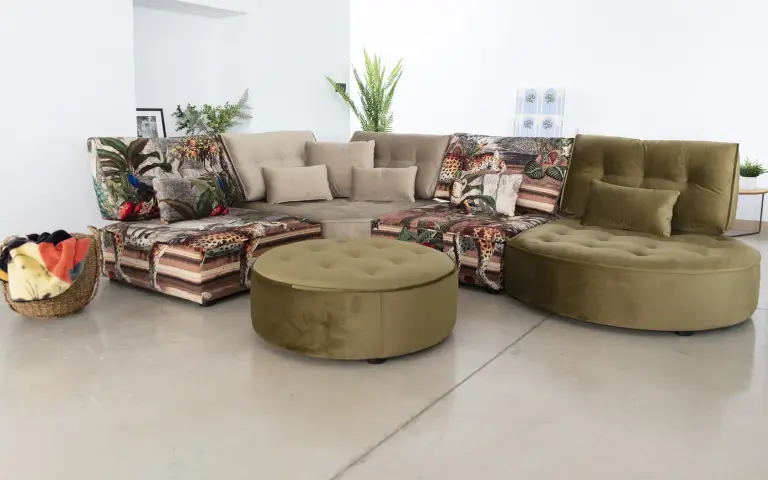 Velsatis terciopelo sofa Fama