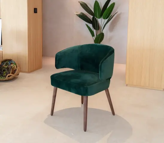 Scaun de catifea verde