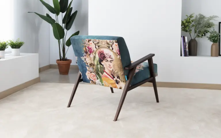 Fauteuil d'appoint Ariel en bois apparent