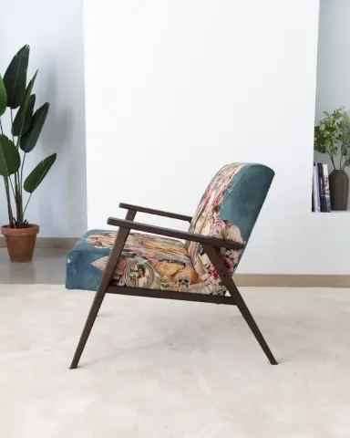 Fauteuil d'appoint Ariel en bois apparent