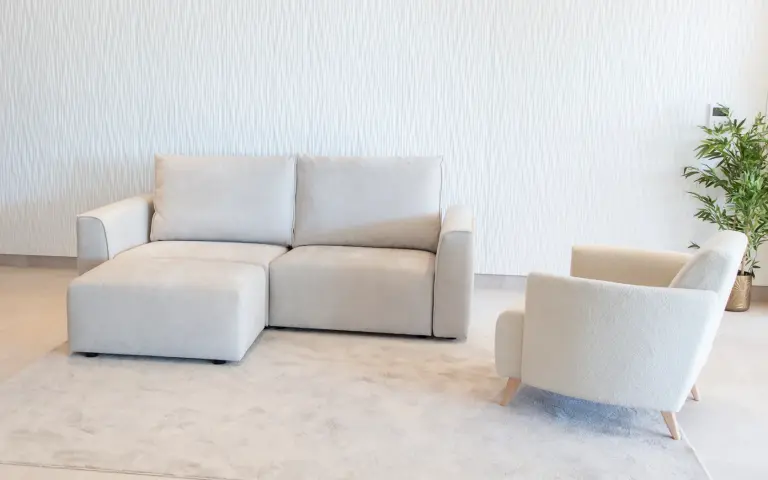 Nora canapea modulară ieftină în tonuri neutre