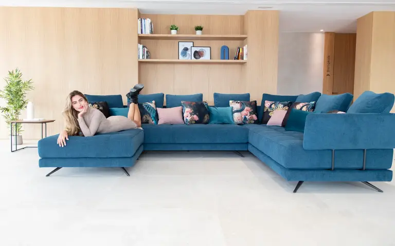 Sofá modular azul
