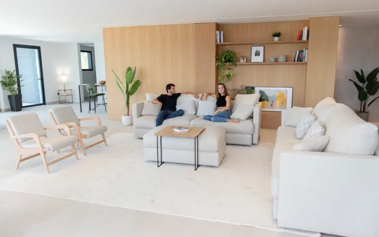 Boomerang armchairs by Fama Sofas