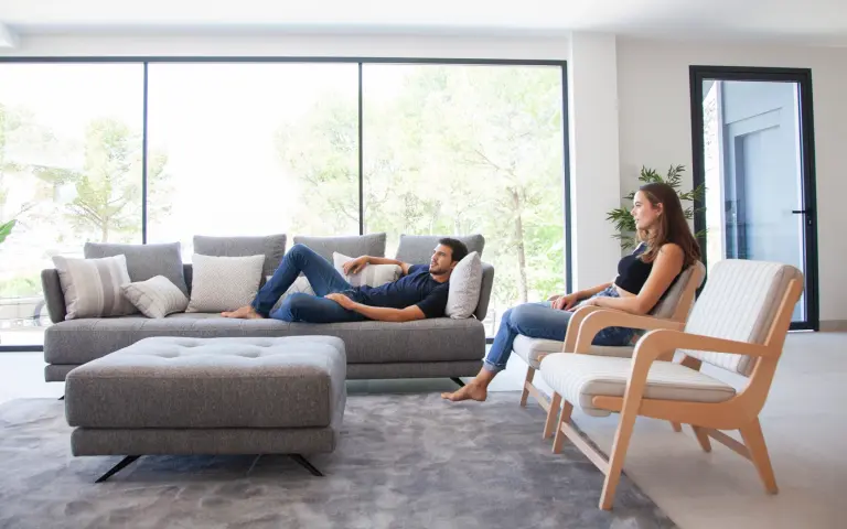 Pacific sofa and Boomerang armchair