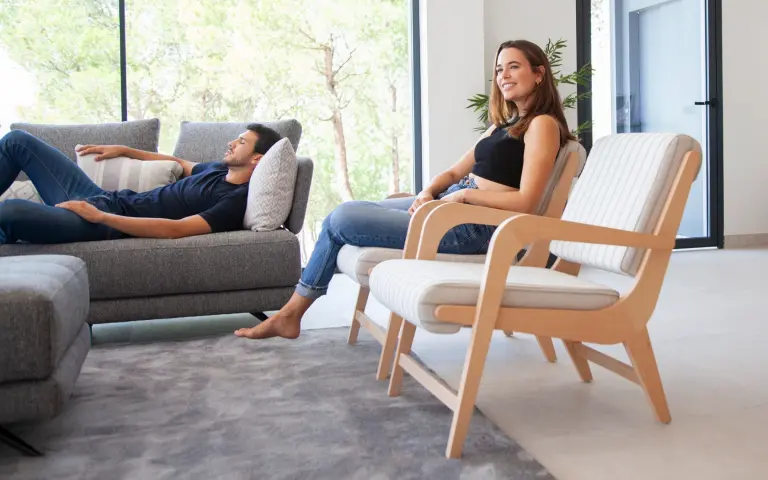 Pacific sofa and Boomerang armchair