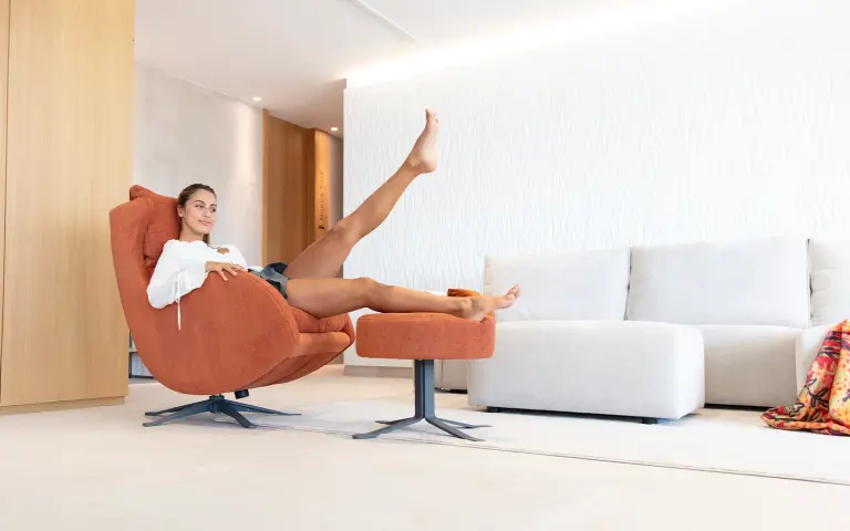 Fotoliu Lenny, design culoare portocalie