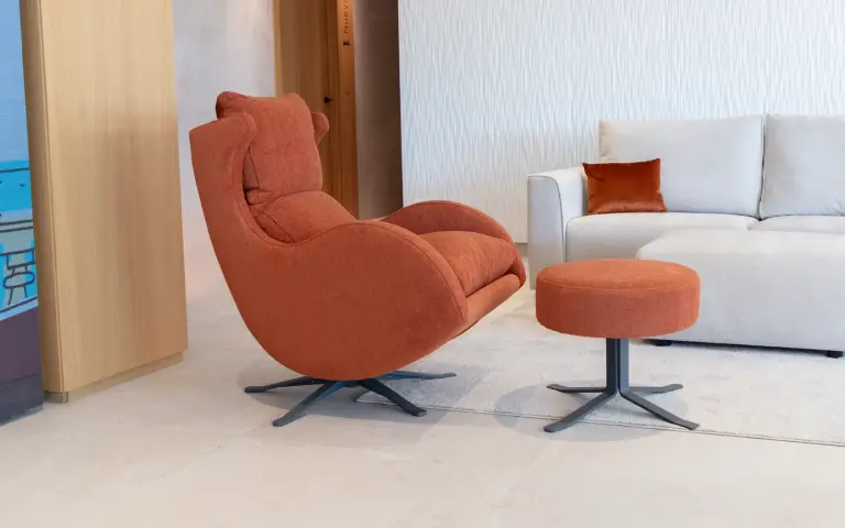 Fotoliu Lenny, design culoare portocalie